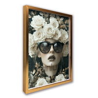 Impression numérique sur toile encadrée 40x50cm, motif floral révélateur de beauté féminine, couleurs multiples, impression numérique sur toile, peinture à l'huile, moderne, tendance