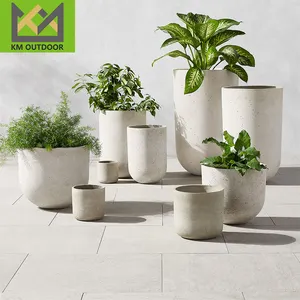 Preço de fábrica Alta Qualidade Design Moderno Plantadores Grande Forma Personalizada Ao Ar Livre Jardim Pots & Plantadores Flowerpots