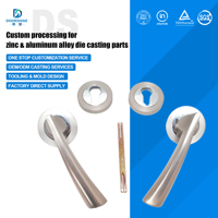 Manija de Cerradura para Puerta y Ventana de Aleación de Aluminio y Zinc de Primera Calidad, Mecanizada por CNC, Herrajes Metálicos Fundidos Personalizados para Construcción