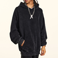Streetwear de haute qualité personnalisé polaire vierge Vintage lavage à l'acide soleil fané poches en détresse sweats à capuche et sweat-shirts pour hommes