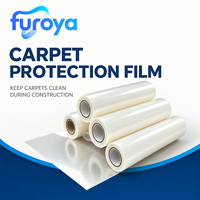 Film de protection pour tapis en HDPE transparent et souple avec surface unie/brillante pour une protection temporaire sans obstruction de la visibilité de la surface