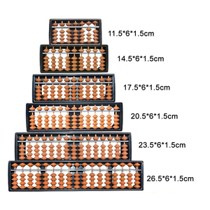 Studente divertente matematica giocattolo calcolatrice <span class=keywords><strong>telaio</strong></span> <span class=keywords><strong>perline</strong></span> di plastica classico strumenti di abaco cinese 7 9 11 13 15 17 aste Soroban in vendita - Product Image 6