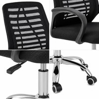 Chaise de conférence confortable pour longues sessions, chaise de direction pivotante réglable en maille avec dossier, chaise de bureau