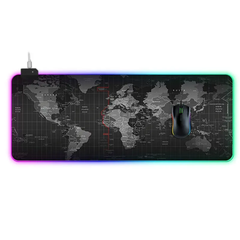 Xxl 800*300MM boyutu RGB Mauspad ofis masası klavye matı genişletilmiş boş PU kauçuk Gamer büyük Led özel oyun rgb Mouse Pad