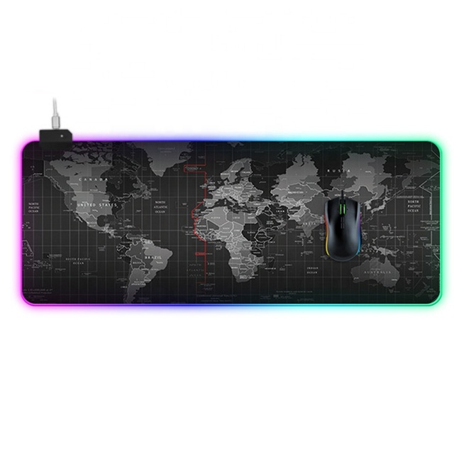 Xxl 800*300MM Size RGB Mauspad Office Desk Keyboard Mat Extended Blank PU Rubber Gamer Large Led Custom Gaming Rgb Mouse Pad