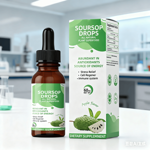 Integratore Liquido Orale Concentrato di Graviola (<span class=keywords><strong>Soursop</strong></span>) 1800MG, Vendita Calda OEM, Benefici Antiossidanti per Adulti e Sistema Immunitario - Product Image 1