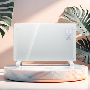 Nouveau produit - Chauffage électrique intelligent à écran tactile en verre LED - Chauffage par convection rapide et sûr avec télécommande pour la maison - Product Image 1