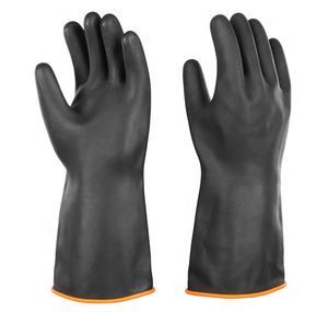 Gants de travail en caoutchouc industriel noir <span class=keywords><strong>orange</strong></span> de haute qualité 14 pouces, super épais, résistants, avec résistance aux produits chimiques en latex - Product Image 6