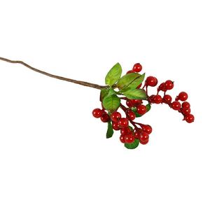 JCF440 Décoration de Noël Décoration de fête de mariage Pics de baies de Noël artificiels Plastique artificiel Baies rouges de Noël - Product Image 5