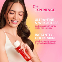 Spray solaire visage minéral végétalien imperméable à l'eau SPF 40 PA+++ pour tous types de peau, à la pastèque rafraîchissante, en marque propre OEM