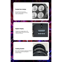 Lampu Par COB RGBW 4-in-1 Baiqi 4x50W dengan Kontrol DMX512 Warm White 3200-6500K IP20 untuk Panggung, Disko, Pernikahan & Tempat Acara
