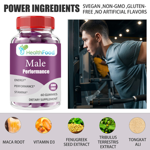 Wholesale Male Performance Gummies with Total Carbohydrate Maintain Performance Support healthy Muscle Gummies - Product Image 6