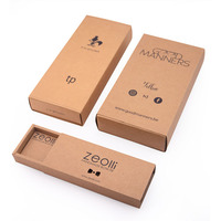 Vente en gros Boîte en papier kraft biodégradable pour homme Tiroir à cravate Boîte d'emballage d'expédition pliable avec logo
