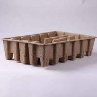 Plateau d'emballage en pulpe moulée jetable et recyclable, résistant aux chocs, écologique et biodégradable