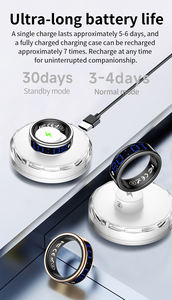 Entegre Dua Sayacı ve Sağlık İzleme Özelliklerine Sahip Akıllı Yüzük, Kalp Atış Hızı Değişkenliği Takibi, Paslanmaz Çelik Yüzükler - Product Image 4