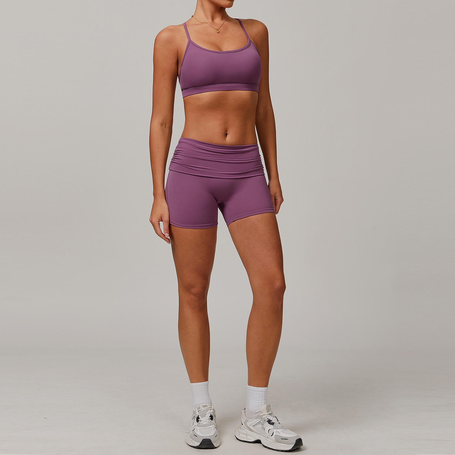 8347 บรา, 9094 กางเกงขาสั้น, สีม่วงพลัม