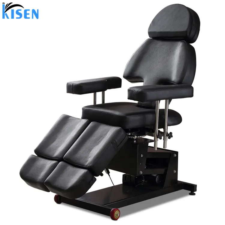 Kisen Europese Stijl Hydraulische Verstelbare Spa Schoonheidssalon Gezichtsbehandeling Massagetafel Spa Bed Tattoo Stoel