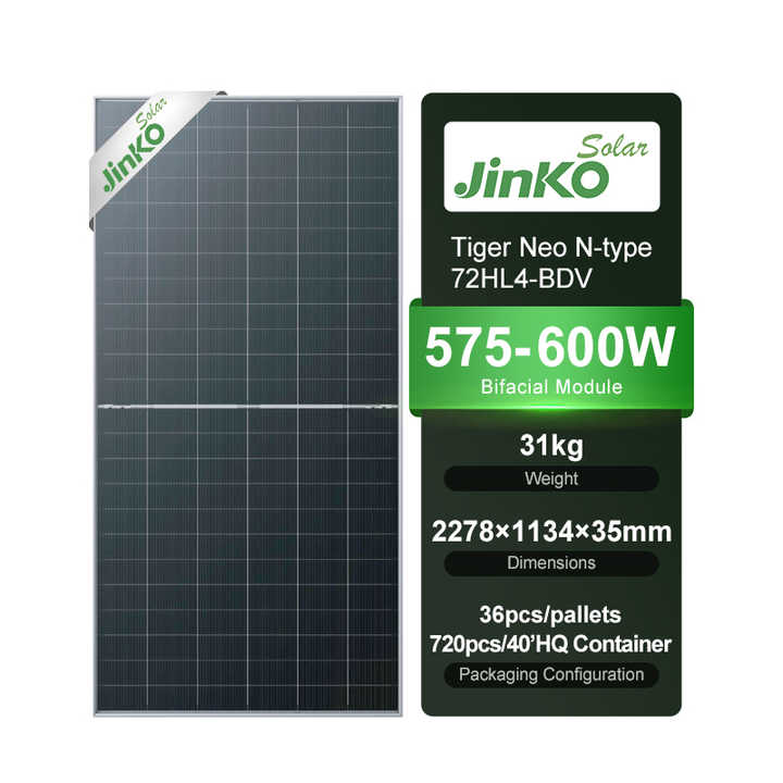 Jinko tipo N bifacial 575W 580W 585W 590W 595W 600W inversor de panel ...