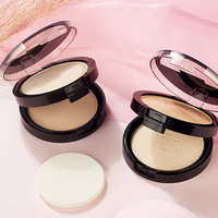 Poudre de maquillage pour le visage de haute qualité Clever Cat, contrôle de l'huile, imperméable, longue durée, mat, 2 couleurs en 1, poudre fixante compacte Fit Me