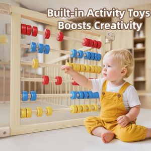 คอกไม้พับได้สำหรับเด็กวัยหัดเดินและทารกเปลเด็กสุดเท่แบบพกพา - Product Image 2