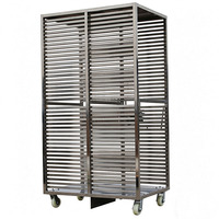 Chariot de refroidissement de boulangerie robuste en acier inoxydable 304 et aluminium, 600x400, pour 16-20 plateaux à pain, étagères de four à pâtisserie