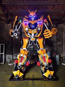 منحوتة روبوت متحركة معدنية مخصصة عالية الجودة بأطوال 2 و3 و4 أمتار لتزيين دور السينما - Product Image 4