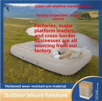 Matelas Gonflable PVC Personnalisé pour Fabricant Grossiste, Lit d'Air Pliant d'Extérieur Anti-Humidité 190cm Simple/Double Épaissi
