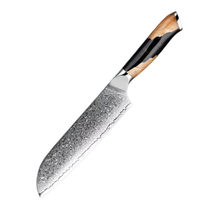 Couteau Santoku Damas en acier VG10 à 67 couches, couteau de chef polyvalent pour viande, fruits et légumes, vente en gros OEM - Product Image 1