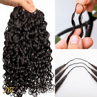 Extensions de cheveux humains au crochet Invisible Miracle Knots, mèches bouclées style bohème pour tressage