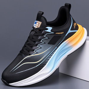 <b>Men</b> Running <b>Shoes</b> Synthetic Upper EVA Midsole Rubber Outsole Autumn Fashion <b>Lightweight</b> Breathable - Product Image 1