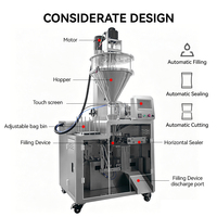 Machine de remplissage et d'emballage automatique de sachets, équipement d'emballage électrique haute vitesse PLC pour boissons, café en poudre, liquides