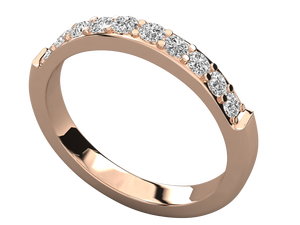 แหวนแต่งงานแหวนหมั้นทำจากเงิน925ชุบทอง14K พร้อมด้วยเพชรเจียระไนแบบกลมได้รับการรับรองสำหรับผู้หญิง - Product Image 6