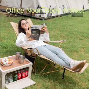 Nuevo estilo, silla plegable ajustable para exteriores, silla portátil de luna de cuatro engranajes, patas de Metal Oxford para silla de doble propósito, sillón reclinable para almuerzo - Product Image 4