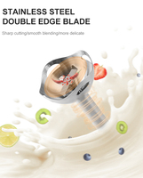Mixeur plongeant électrique 500W à LED avec moteur silencieux en cuivre pur et contrôle de vitesse progressif pour la cuisine
