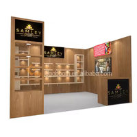 Stand d'exposition haut de gamme facile à assembler, personnalisable, réutilisable, modulaire, pour la présentation de nourriture et de thé, stand de salon professionnel