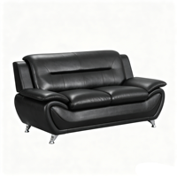 Garansi Kualitas Set Sofa Seksional Kulit PU Modern Dengan Desain Bagus Untuk Pengaturan Ruang Tamu yang Fleksibel