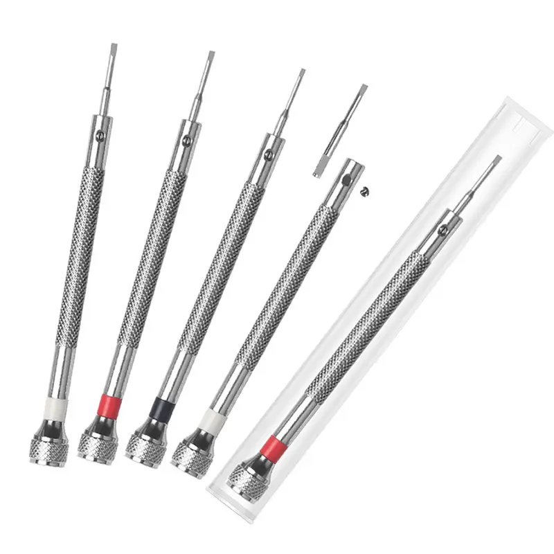 Precision Slotted Screwdriver Stainless Steel Flatted Mini Screwdriver Bits for Watch Toy Phone Laptop Glasses Repair Tool