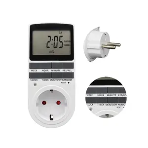 BAT Electronic Digital Timer Switch 24 Hour Cyclic EU UK AU US BR FR Plug Kitchen Timer Outlet Programmable Timing Socket