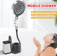 Pompe de douche portable innovante, rechargeable par USB, douche portable d'extérieur, douche d'urgence pour le camping, la randonnée, le trekking