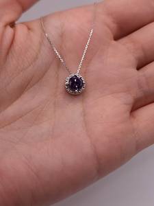 Collar con Colgante de Lujo en Forma de Cisne con Engaste de Oro de 14K y Alejandrita, Piedra de Nacimiento de Junio para Mujer, Elvora Gems - Product Image 3