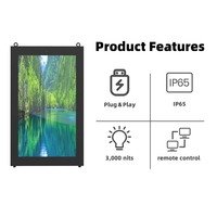 43 ''Kiosque extérieur mural IP65 Écran de signalisation numérique Affichage totem AG Ventilateur en verre Refroidissement SDK OEM