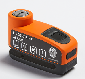 Lucchetto per Bicicletta Ricaricabile con Allarme a Impronta Digitale, Blocco Disco Intelligente con Allarme Vibrazione, Lucchetto di Sicurezza Impermeabile per Moto - Product Image 1