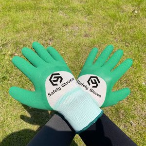 Chuangying xây dựng găng tay an toàn bọt Găng tay cao su cho công trình xây dựng màu xanh lá cây/Găng tay màu trắng - Product Image 2