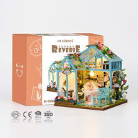 IIECREATE K-1082 Kit DIY Floral Reverie, Puzzle 3D en Bois, Kit Maison Miniature, Serre de Jardin, Jouet en Bois DIY