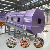 Usine de tri de la matière première déchirable (MFD) pour la production de combustible dérivé des déchets (RDF) – Ligne de recyclage des déchets solides municipaux (MSW) avec séparateur d'air et tamis rotatif automatique