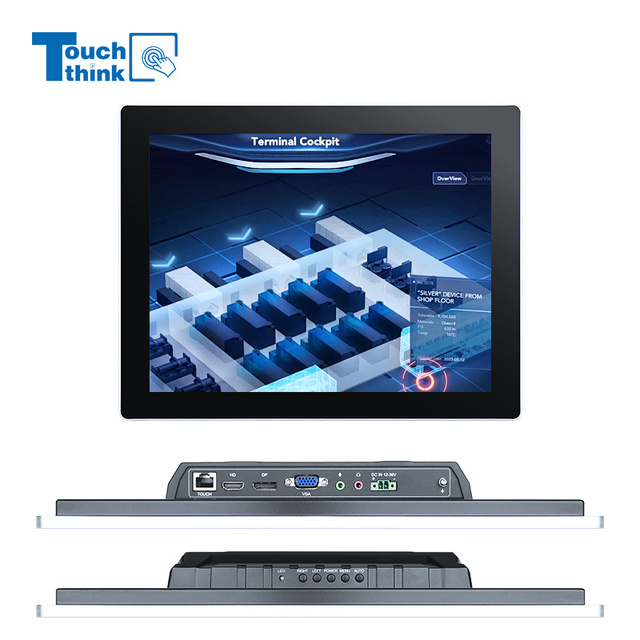 Outdoor IP65 Industrial Explosion Proof Touch Screen Monitor USB New Condition Open Frame Embedded Metal Casing Vending Black