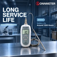 Termometer Digital Genggam Split 0.1 ° Alat Pengukur Suhu Minyak Makanan Laboratorium Industri Presisi Tinggi