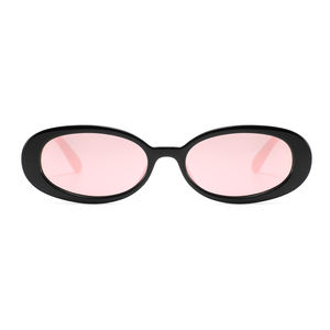 Gafas de sol con Montura de plástico UV400, gafas de moda con logotipo personalizado, gafas de sol ovaladas Vintage para mujer - Product Image 6