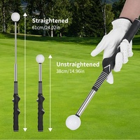 Approvisionnement d'usine Pratique Swing Trainer Portable Golf Warm-Up Pratique Aides à la formation Télescopique Golf Swing Trainer
