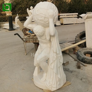 Trang trí bằng đá cẩm thạch trắng nổi tiếng Hy Lạp Hercules tượng Đá Ngoài Trời hình điêu khắc - Product Image 5